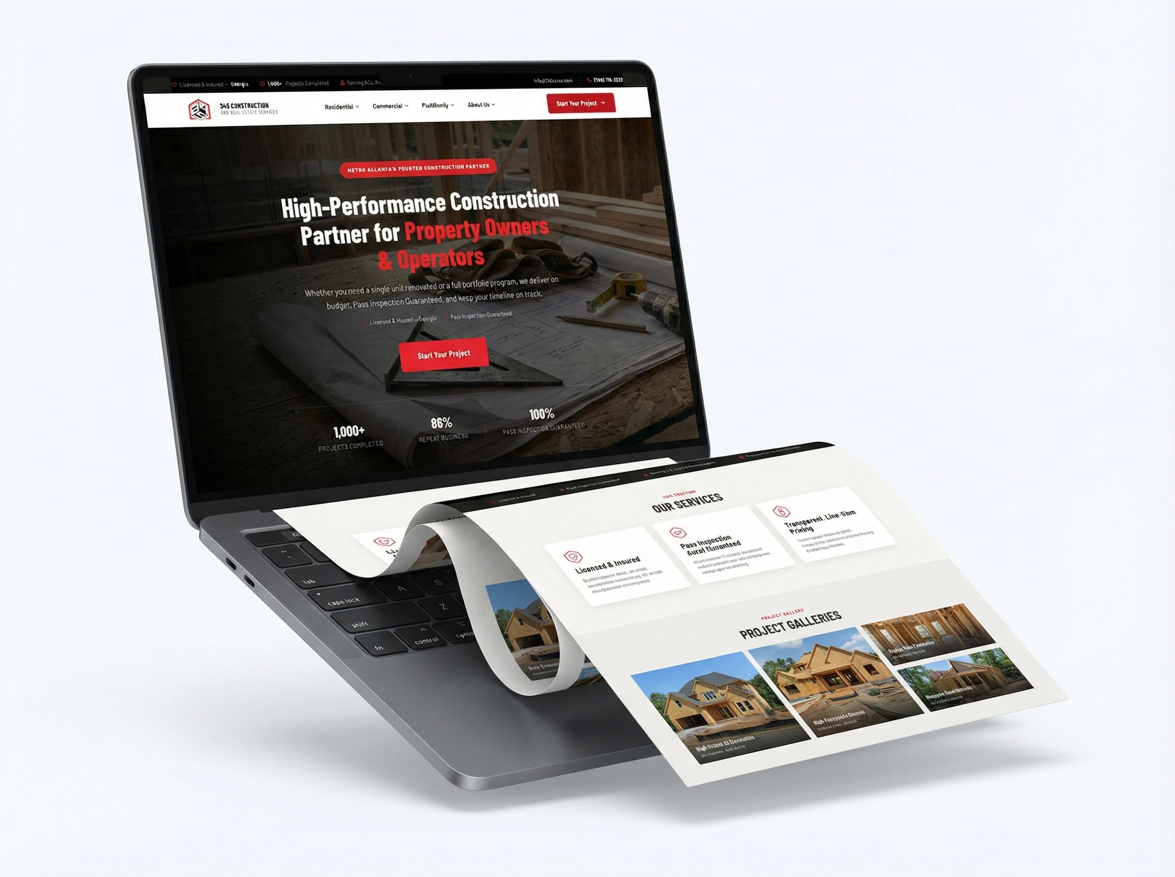 345 CARES Construction website