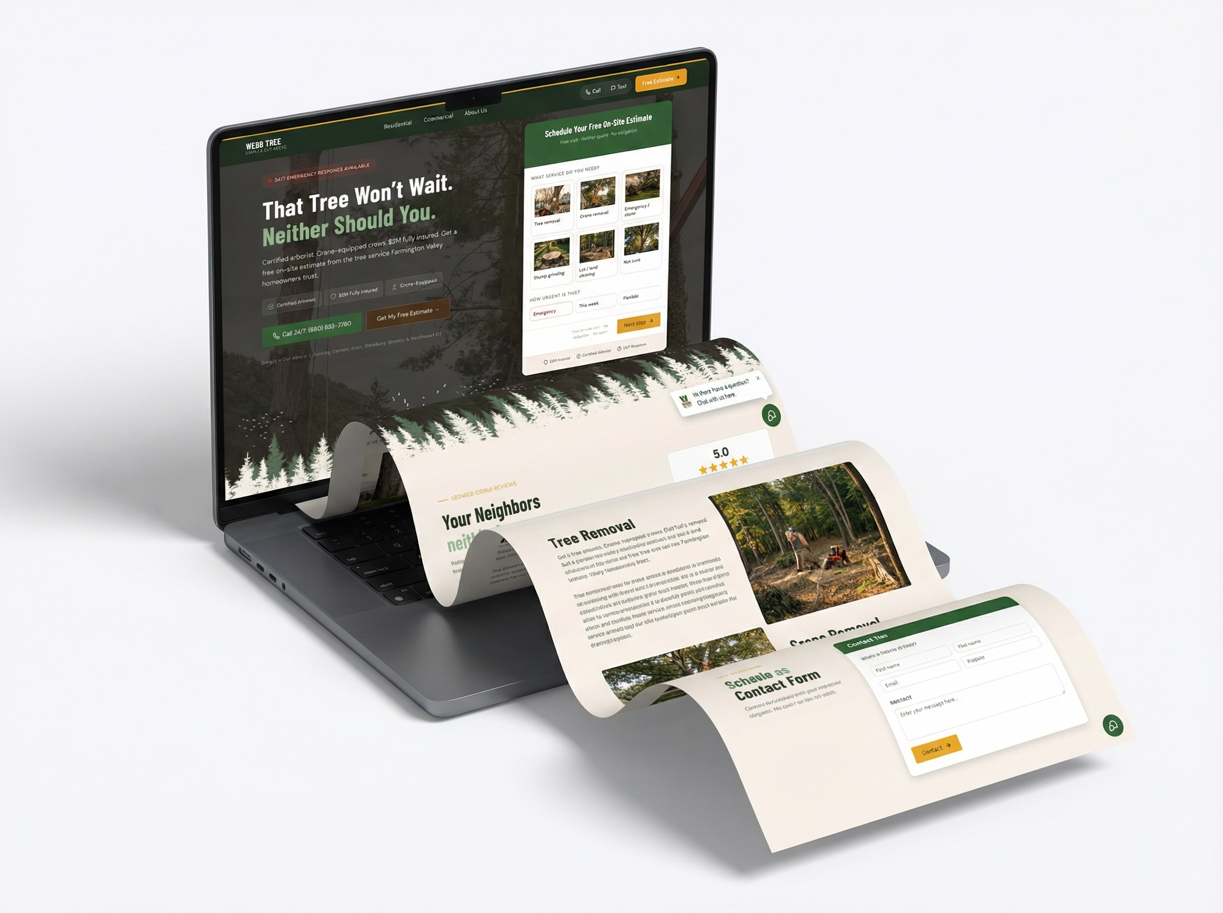 Webb Tree Services website